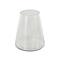 8.5" Clear Glass Wide Cone Shaped Decorative Vase